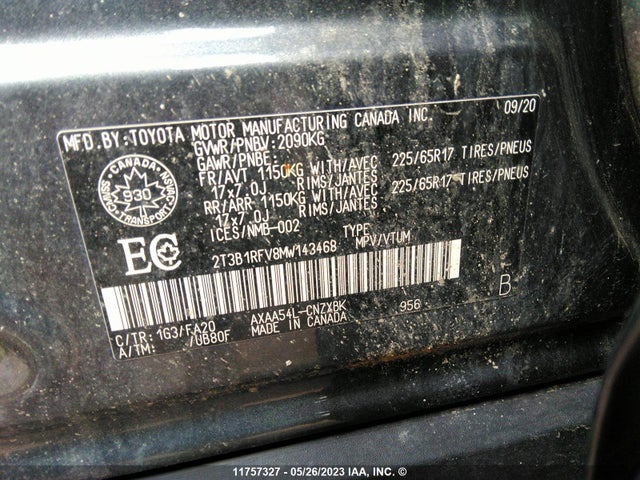 Toyota RAV4 LE 2021 2T3B1RFV8MW143468 Image 10