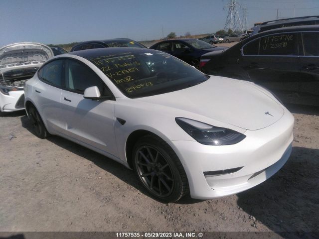 Продажа на аукционе авто 2022 Tesla Model 3, vin: 5YJ3E1EB8NF273159, номер лота: 11757535