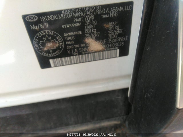 Hyundai Santa Fe Se 2019 5NMS23AD8KH103028 Image 10