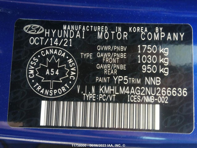 Hyundai ELANTRA SEL 2022 KMHLM4AG2NU266636 Image 10