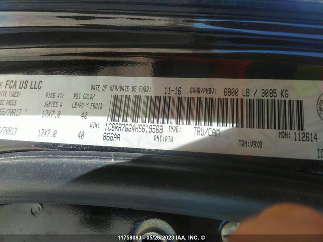 1C6RR7GG4HS619569 RAM 1500 Slt