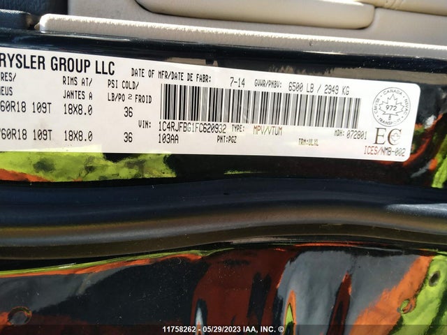 1C4RJFBG1FC620932 Jeep Grand Cherokee