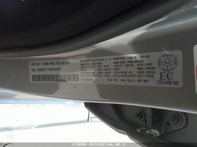 1C6SRFLT4NN187879 RAM 1500 Rebel