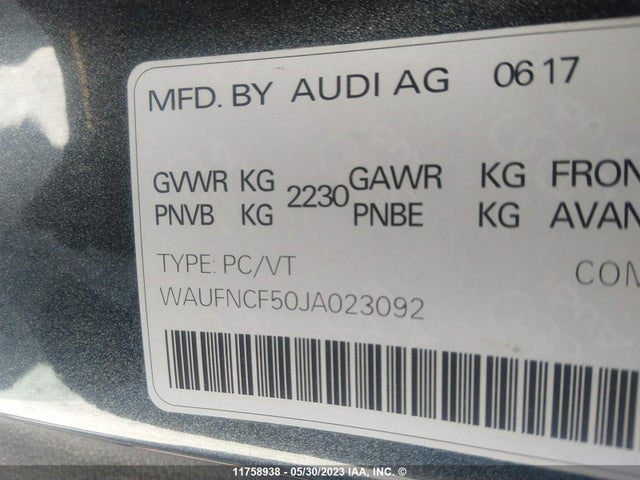 WAUFNCF50JA023092 Audi A5 Prestige S-line