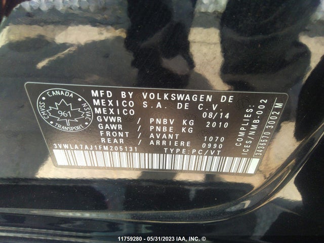 3VWLA7AJ1FM205131 Volkswagen JETTA TDI