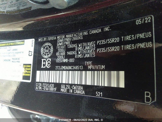 2T2JZMDA6NC348513 Lexus RX 350