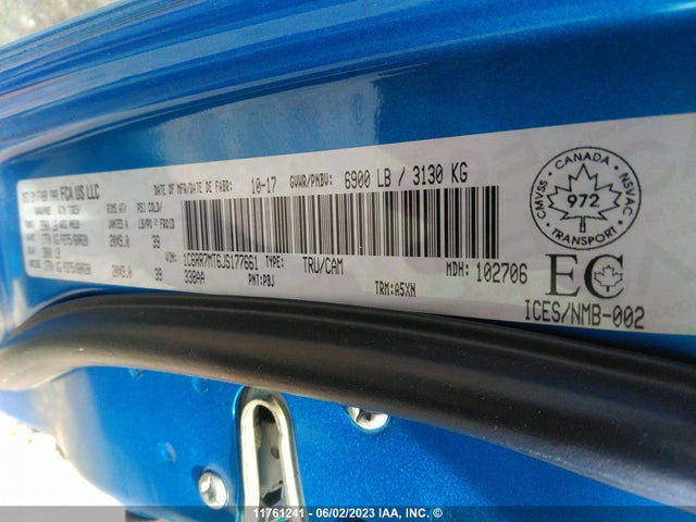 1C6RR7MT6JS177661 RAM 1500 Sport