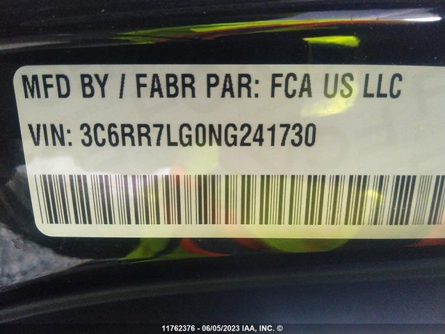 3C6RR7LG0NG241730 RAM 1500 Classic Slt