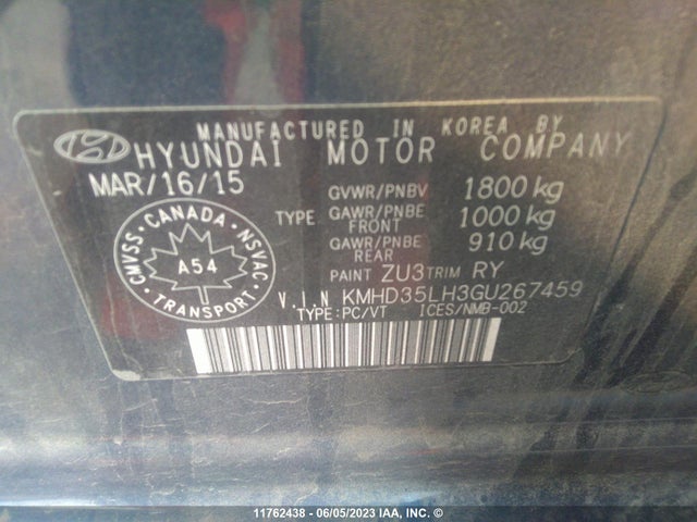 Hyundai ELANTRA GT 2016 KMHD35LH3GU267459 Image 9