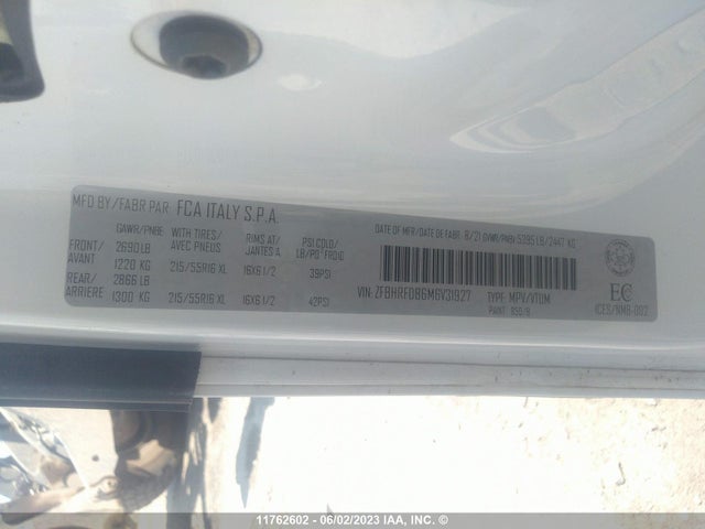 ZFBHRFDB6M6V31927 RAM Promaster City Tradesman Slt