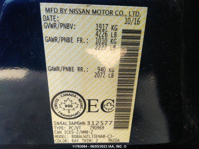 Nissan 2017 2017 1N4AL3AP6HN312577 Image 25