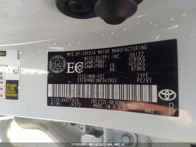 Toyota COROLLA LE 2022 5YFBPMBE3NP342933 Image 10