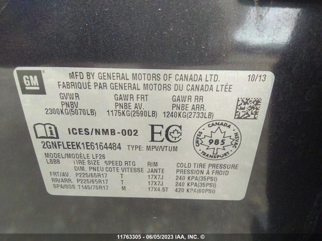 Chevrolet EQUINOX LS 2014 2GNFLEEK1E6164484 Image 10