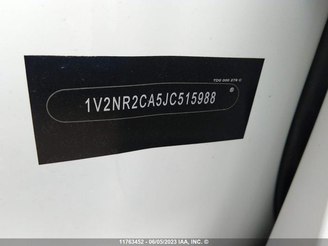 1V2NR2CA5JC515988 Volkswagen Atlas Sel Premium
