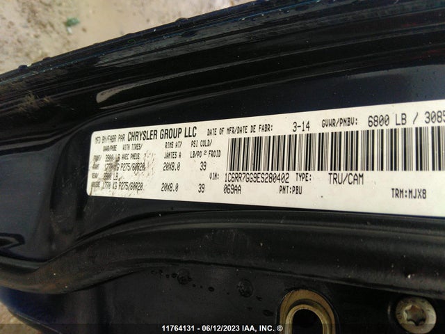 1C6RR7GG9ES280402 RAM 1500 Slt