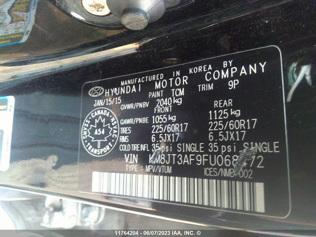 Hyundai TUCSON GLS 2015 KM8JT3AF9FU068472 Image 11
