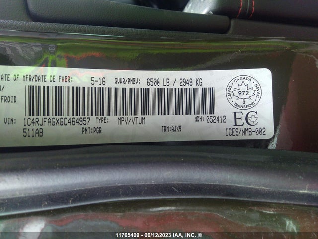 1C4RJFAGXGC464957 Jeep Grand Cherokee Laredo