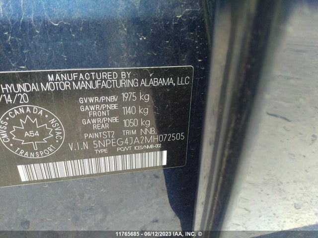 Hyundai SONATA SE 2021 5NPEG4JA2MH072505 Image 10