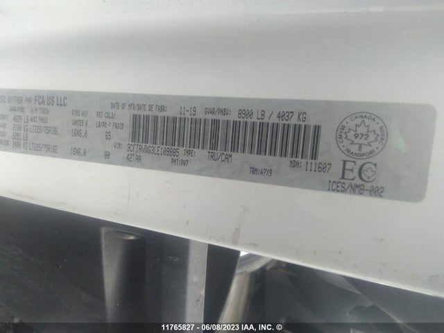 3C6TRVDG3LE109885 RAM Promaster 2500 2500 High