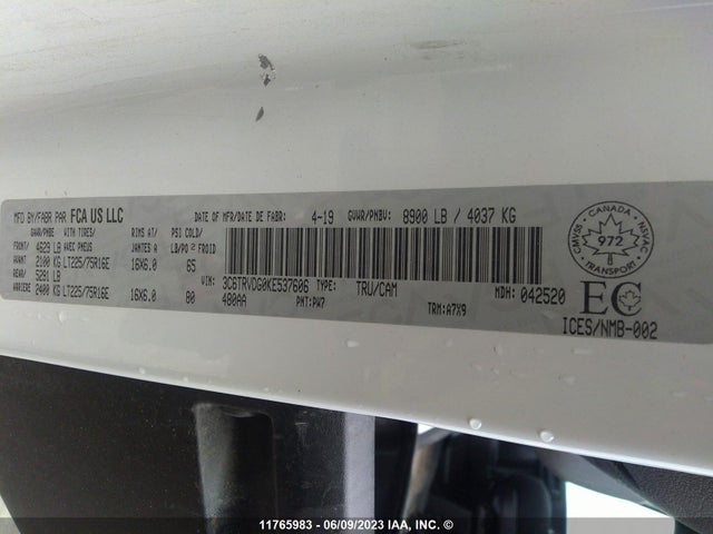 3C6TRVDG0KE537606 RAM Promaster 2500 2500 High