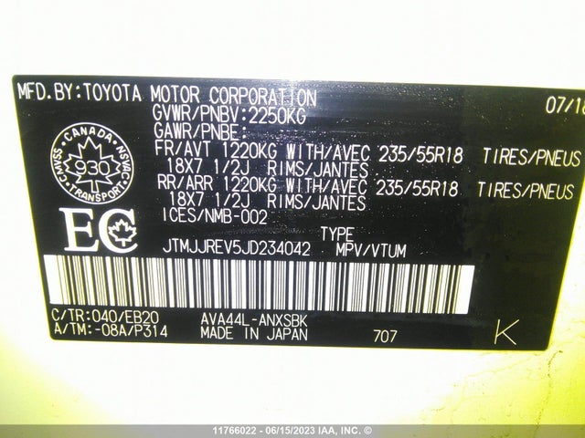 Toyota Rav4 Hv Se 2018 JTMJJREV5JD234042 Image 9