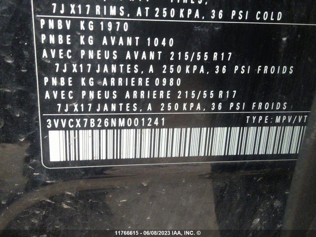 3VVCX7B26NM001241 Volkswagen TAOS S