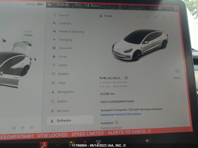 5YJ3E1EB0MF979461 Tesla MODEL 3