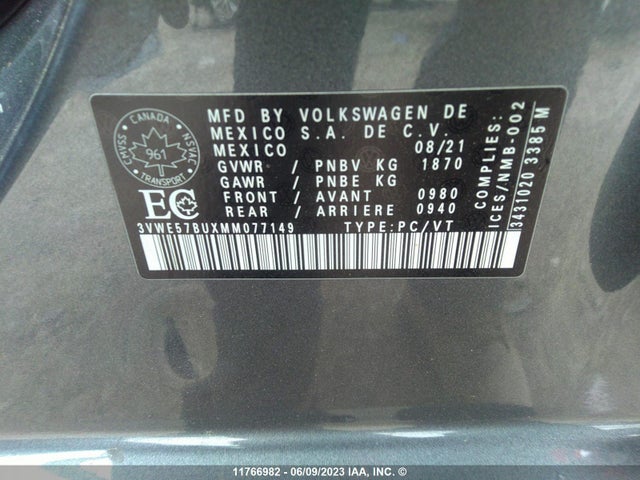 3VWE57BUXMM077149 Volkswagen JETTA SEL