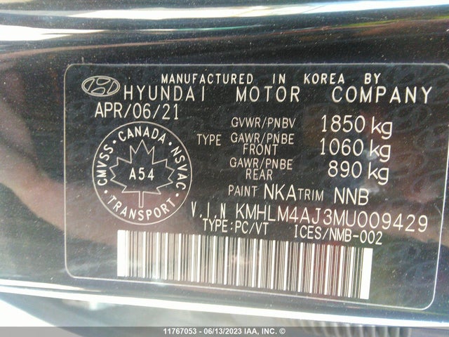 Hyundai Elantra Blue 2021 KMHLM4AJ3MU009429 Image 9