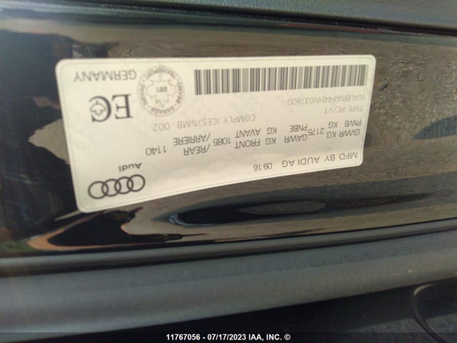 WAUBNAF44HN037820 Audi A4 Progressiv