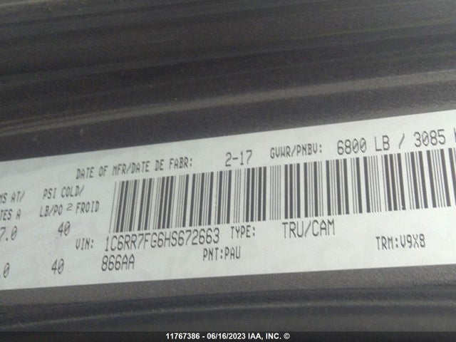 1C6RR7FG6HS672663 RAM 1500 St