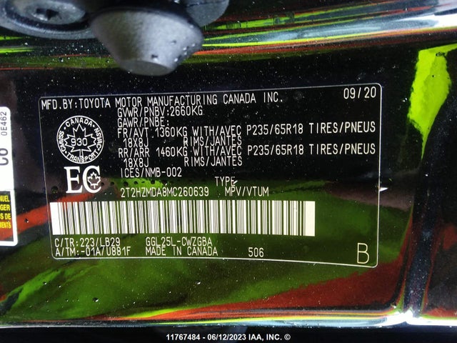 2T2HZMDA8MC260639 Lexus RX 350