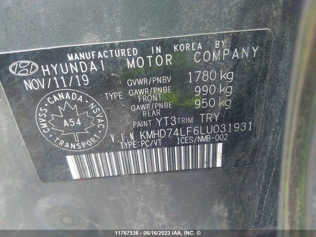 Hyundai ELANTRA SE 2020 KMHD74LF6LU031931 Image 9