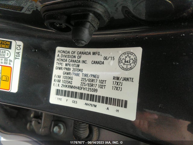 Honda CR-V SE 2015 2HKRM4H40FH125599 Image 9