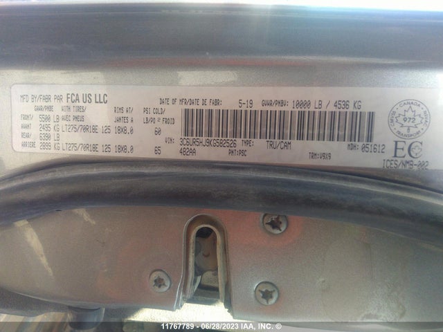 3C6UR5HJ9KG582526 RAM 2500 Tradesman