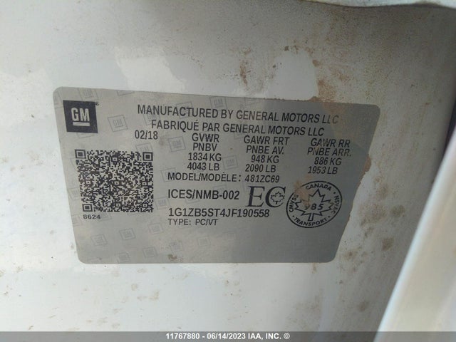 Chevrolet MALIBU LS 2018 1G1ZB5ST4JF190558 Image 10