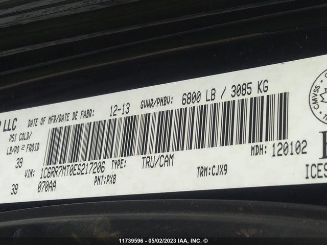 1C6RR7MT0ES217206 RAM 1500 Sport