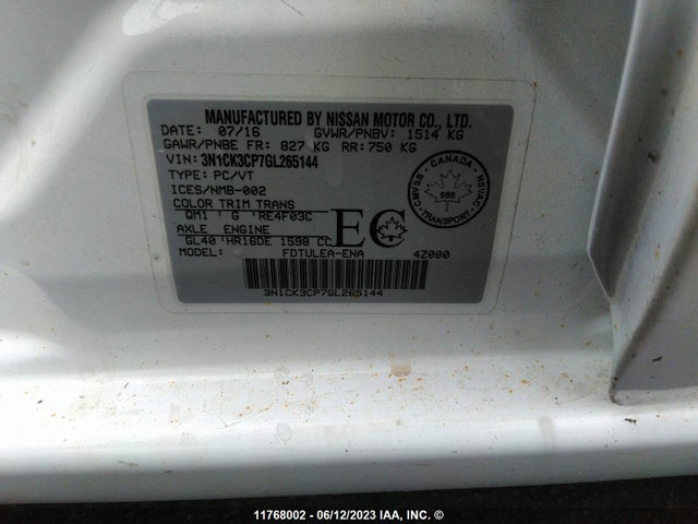 Nissan Micra 2016 3N1CK3CP7GL265144 Image 10