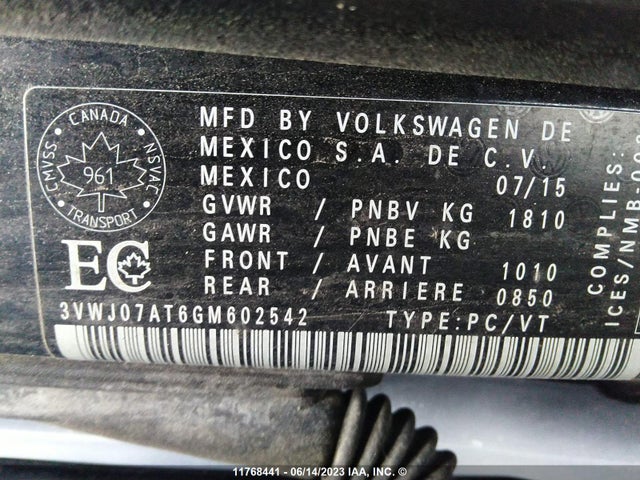 Volkswagen Beetle Se/sel 2016 3VWJ07AT6GM602542 Image 11
