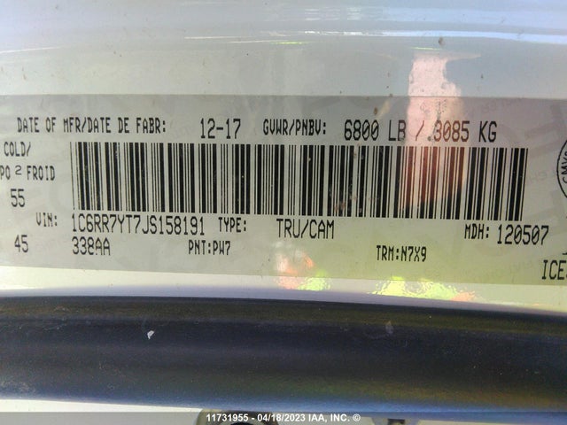 1C6RR7YT7JS158191 RAM 1500 Rebel