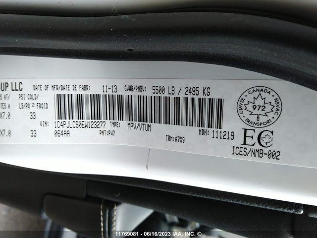 1C4PJLCS0EW123277 Jeep Cherokee