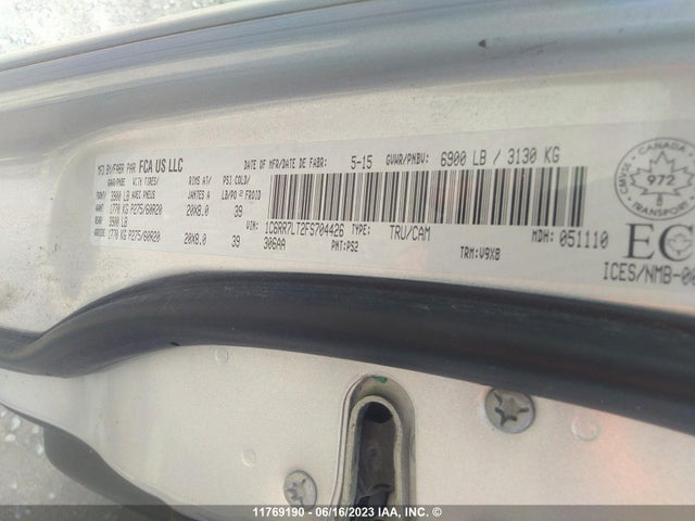1C6RR7LT2FS704426 RAM 1500 Slt