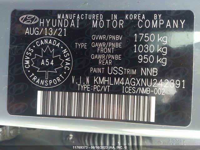 Hyundai ELANTRA SEL 2022 KMHLM4AGXNU242391 Image 11