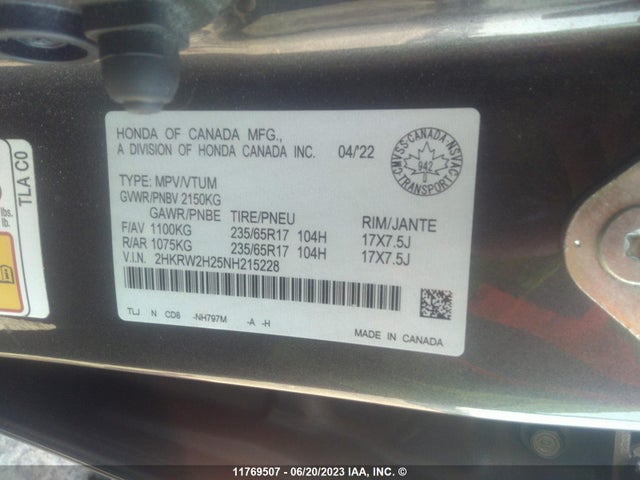 Honda CR-V LX 2022 2HKRW2H25NH215228 Image 10