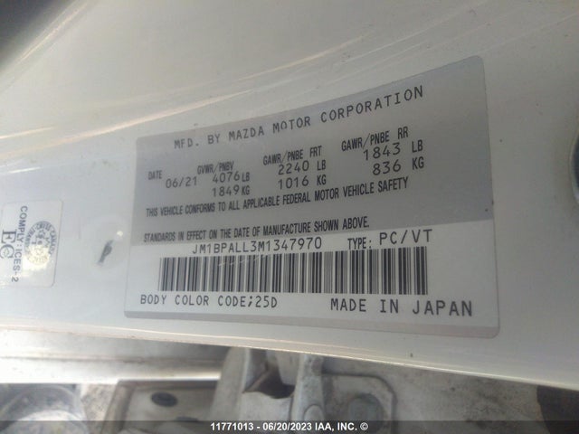 Mazda 3 Preferred 2021 JM1BPALL3M1347970 Image 9