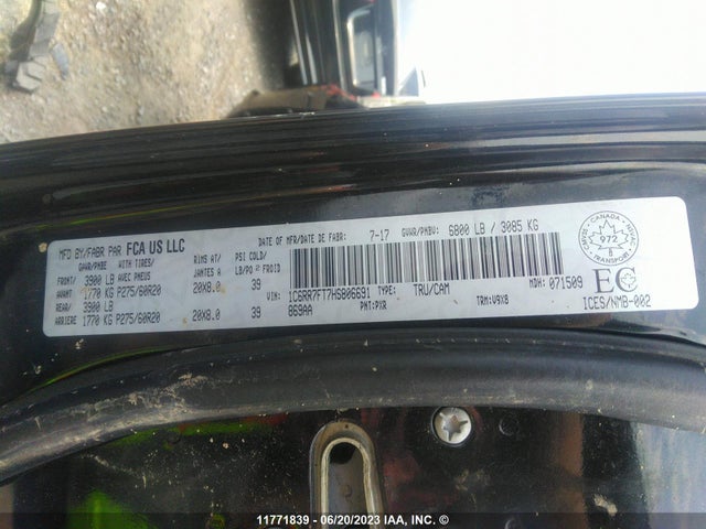 1C6RR7FT7HS806691 RAM 1500 St