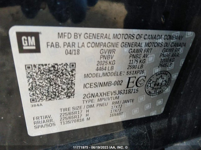 Chevrolet EQUINOX LS 2018 2GNAXHEV5J6318215 Image 9