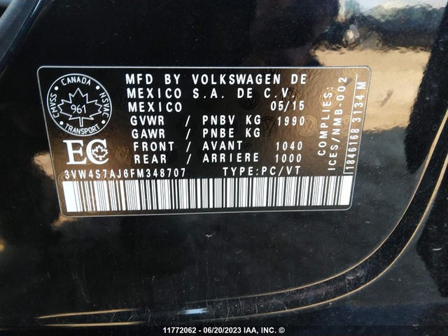 3VW4S7AJ6FM348707 Volkswagen JETTA GLI