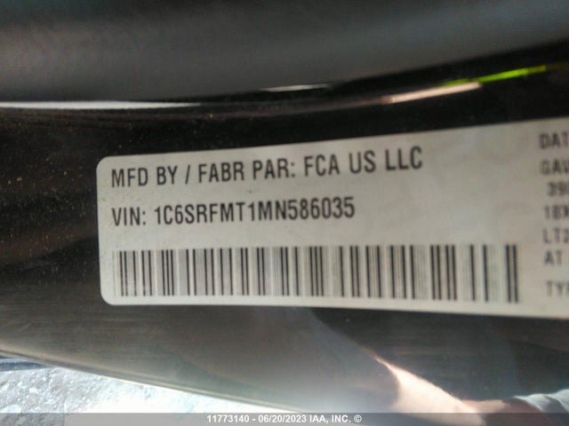 1C6SRFMT1MN586035 RAM 1500 Big Horn/lone Star