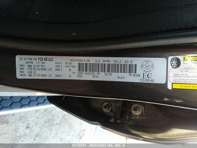 1C6SRFJTXKN912576 RAM 1500 Laramie